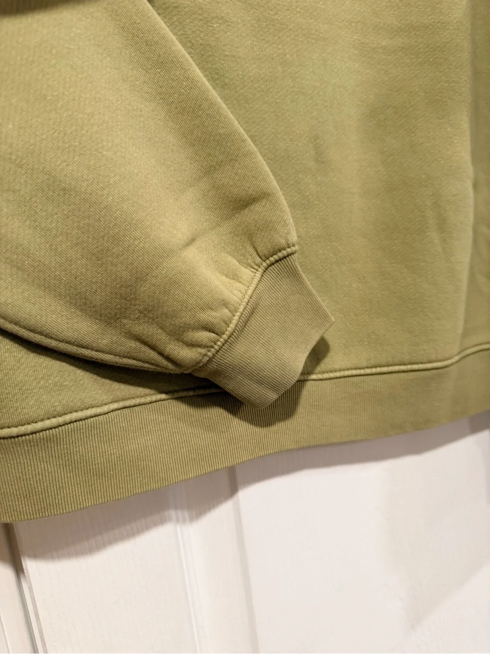 NWOT J.Crew Size XXS Green Gold Button Shoulder Sweatshirt Crewneck Pullover Top